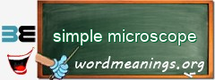 WordMeaning blackboard for simple microscope